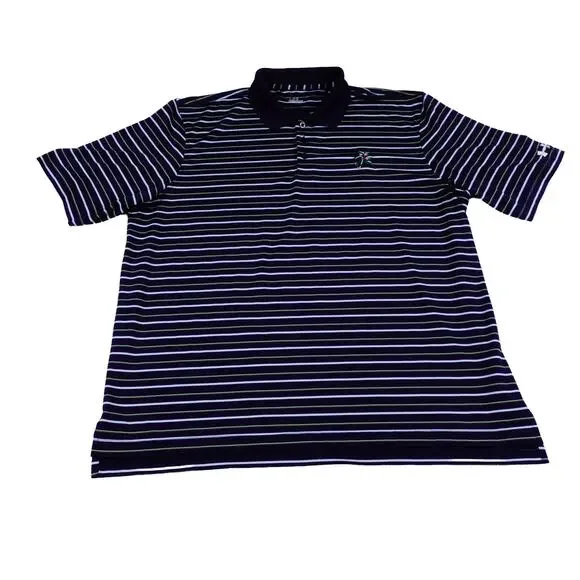Under Armour Laurel Valley Performance Striped Golf Polo Shirt Men's XXL - Picture 2 of 8